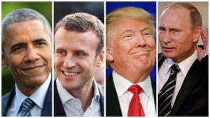 Macron Putin Obama y Trump