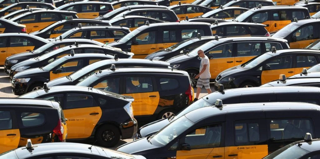 huelga de taxis en Barcelona